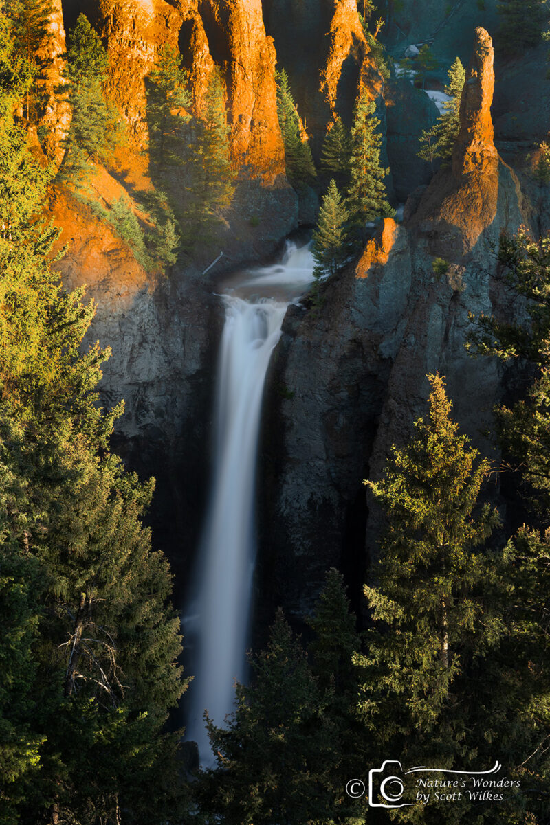 Morning Sunrise At Tower Falls